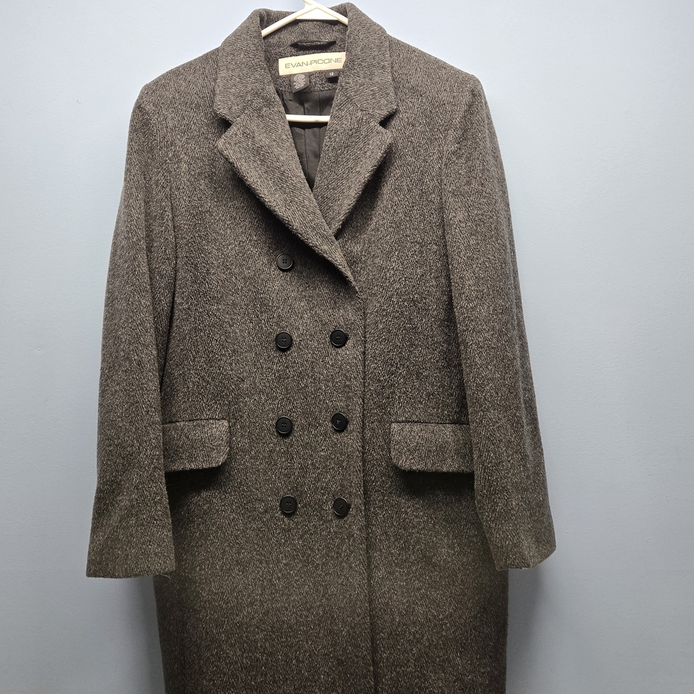Evan Picone Women's Gray Wool Coat